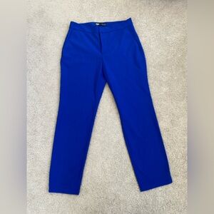 Formal blue pants.